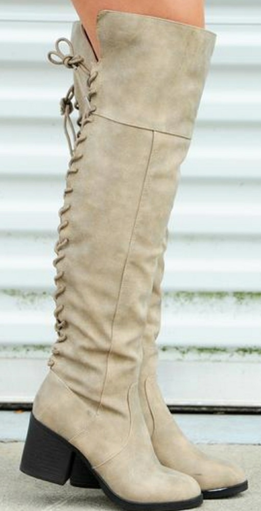 Faux Laceup Boots